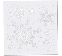 Stencil di Natale a forma di fiocco di neve, riutilizzabile, per disegno artistico, spruzzo, design professionale