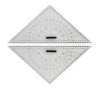 Stencil di navigazione triangolare, 2 pezzi, in acrilico, 300 mm, set di plotter triangolari per mappe marittiche, barche, yacht e navi, mappatura, misurazione della distanza, lezioni e tecnica