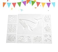 Stencil di Pesci per Dipingere Sagome Animali Marini Riutilizzabili Da | Stencil Pesci Di Mare Per Decorare Sassi, Torte, Biglietti, Casa, Giardino, Scrapbooking, Disegno E Arte