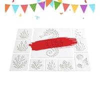 Stencil di Pesci per Dipingere Sagome Animali Marini Riutilizzabili Da | Stencil Pesci Di Mare Per Decorare Sassi, Torte, Biglietti, Casa, Giardino, Scrapbooking, Disegno E Arte