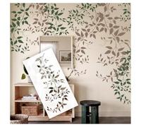 Stencil grande foglia vite, plastica pittura parete stencil 35 cm x 74 cm | Stencil riutilizzabile con foglie di vite per dipingere su pareti in legno, tela, decorazione per la casa