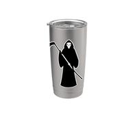Stencil Horror Grim Reaper Angelo della Morte di Halloween Bicchiere termico in acciaio inox doppia parete