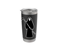 Stencil Horror Grim Reaper Angelo della Morte di Halloween Bicchiere termico in acciaio inox doppia parete