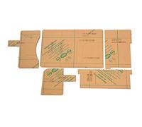 Stencil in Acrilico Trasparente Per La Realizzazione Di Diari E Borse, Strumento Per Lavori In Pelle, Dimensioni 13x23cm - Alta Trasparenza, Resistenza Agli Urti, Per Artigianato