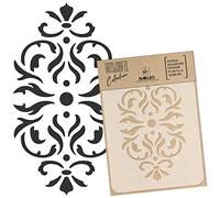 NAKLEO Stencil di Pittura Artigianato, A5 15x21cm Ornamento Barocco Classico, Fai da te Modelli Plastica e Riutilizzabili, Arte Scrapbooking Geometrico Decorazioni Casa, Pareti Muro Legno Mobili