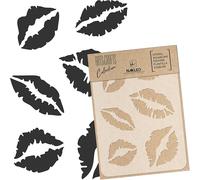 Stencil labbra plastica A5 riutilizzabile scrapbooking trucchi pareti