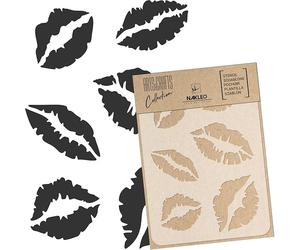 Stencil labbra plastica A5 riutilizzabile scrapbooking trucchi pareti
