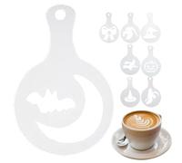 Stencil Latte Arte Set Di 8 Mascherine Riutilizzabili A Tema Halloween Per