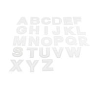 Stencil Lettere Alfabeto in Acrilico per Pelle, Modello Riutilizzabile | Superficie Liscia, Lavabile e Bianca, Adatto per Artigianato Fai e Lavori Manuali su Pelle