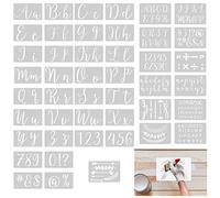 Stencil Lettere Parete da Pittura Stencil Numeri Alfabeto Grandi Piccole 45 Pezzi Stencil Muro Normografo Plastica Stencil Parete Scritte per Scrapbooking Disegno Graffiti Decorazione da Parete