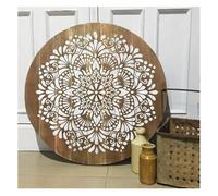 Stencil mandala grande diametro 60 cm per pittura murale, modello in plastica riutilizzabile per decorazioni fai da te per la casa, mobili e pavimenti, stencil grande mandala da parete per dipingere