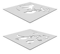 Stencil Mega Charizard X per Pittura Aerografo 2 Strati Pokemon Stampato