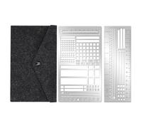 Stencil Metallici Journal 2 Pezzi Righello Antiruggine per Scrapbook,