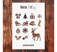 Stencil Natale RIUTILIZZABILE - Stencil Professionale per Decorazioni Natalizie