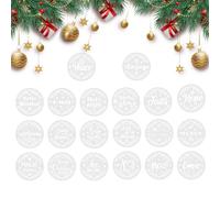 Stencil Natalizi per il Legno 20 Pezzi Sagome per Disegno Festivo | Stencil di Natale per la Pittura e l'Artigianato Per Principianti e Bambini su Rocce, Tela, Ceramica, su Biglietti 3 pollici