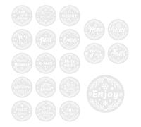 stencil natalizi - Stencil natalizi per dipingere su legno | Modello di spruzzatura pittura per disegno parole rotonde 20X |Artigianato artistico per portico di in legno, set di stenciil per p