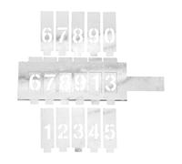 Stencil Numerici Fai da Te in Metallo Argento 3cm per Pavimenti e Rocce | Cartelli a Lettere Digitali, Struttura Zincata a 6 Slot, Uso senza Adesivo, per Magazzino e Centri Commerciali