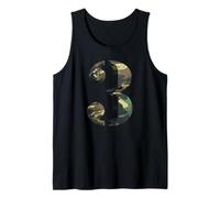 Stencil Numero 3 Font Army Camo Woodland Camouflage Canotta