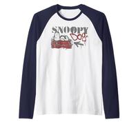 Stencil per Arte Urbana Peanuts Graffiti Snoopy Dog House Cool Anni '90 Maglia con Maniche Raglan