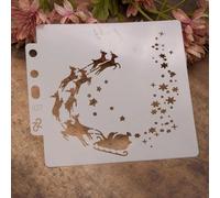 Stencil per artigianato, 14 x 13 cm, stencil riutilizzabili per dipingere su legno, modelli da parete, modelli fai da te, per realizzare biglietti, decorazioni per la casa, stile B