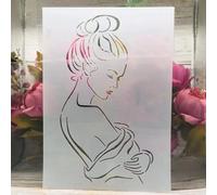 Stencil per artigianato, formato A4, 29 cm, alla moda, sexy, riutilizzabili, per dipingere su legno, tela, disegno, decorazione da parete, decorazione per la casa