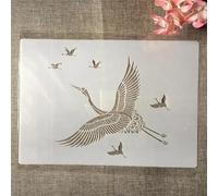 Stencil per artigianato, formato A4, 29 x 21 cm, stile vintage, motivo totem diamantato, riutilizzabili, in plastica, per legno, pareti, tessuto, tela, mobili, pavimenti, roccia, stile carta I