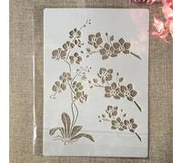 Stencil per artigianato, formato A4, 29 x 21 cm, vintage, motivo totem diamantato, riutilizzabili, in plastica, per legno, pareti, tessuto, tela, mobili, pavimenti, roccia, stile carta H