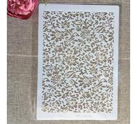 Stencil per artigianato, formato A4, 29 x 21 cm, vintage, motivo totem diamantato, riutilizzabili, in plastica, per legno, pareti, tessuto, tela, mobili, pavimenti, roccia, stile F