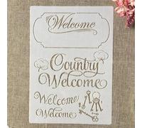 Stencil per artigianato, formato A4, 29 x 21 cm, vintage, motivo totem diamantato, riutilizzabili, in plastica, per legno, pareti, tessuto, tela, mobili, pavimenti, roccia, stile carta K