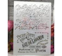 Stencil per artigianato riutilizzabile, A4, stencil con parole di Parigi francesi per pittura, modelli da disegno per dipingere su legno, pareti, mobili