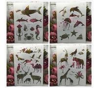 Stencil per artigianato riutilizzabili, 4 pezzi, formato A4, 29 cm, motivo floreale retrò con parole francesi per pittura, modelli da disegno per dipingere su legno, pareti, mobili, stile L