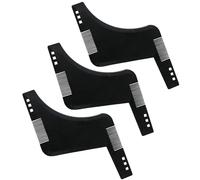Stencil per Barba,3 PCS Pettine Stencil Barba Signori Pizzetto Collo Sagome per Barba Styling Tool Pettine di Guida per Rasatura Della Barba per Uomini in Nero
