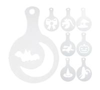 Stencil per caffè Latte Art, 8 stampi riutilizzabili con | Strumenti per latte art per la cannella, la cottura creativa di pane, latte art, torte e