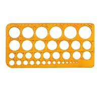 Stencil per cerchi da disegno, pratico modello di cerchi 10x8 con fori rotondi di varie dimensioni, stencil per disegni geometrici per edifici scolastici e uffici