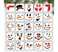 Stencil per dipingere il volto del pupazzo di neve di Natale 3