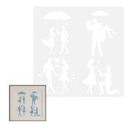 Stencil per dipingere - Sťencil pèr famiglie | Stêncil floreali riutilizzabili, modello pioggia peŗ coppie, dipinti liquidi creativi caldi, strumento artigianale fai-da-te, regalo p̄er la cas