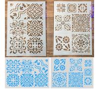 Stencil per dipingere su legno, 2 pezzi, formato A4, 29 x 21 cm, con parole francesi, riutilizzabili, stencil per dipingere su parete, accessori per la creazione di biglietti, decorazioni per la casa