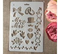 Stencil per dipingere su legno, 27,5 x 19 cm, motivo piante rampicanti, riutilizzabili, stencil per dipingere su pareti, biglietti, decorazioni per la casa, stile 9