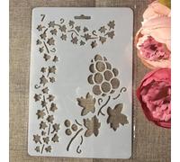Stencil per dipingere su legno, 27,5 x 19 cm, motivo piante rampicanti, riutilizzabili, stencil per dipingere su pareti, biglietti, decorazioni per la casa, stile 8