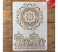 Stencil per dipingere su legno, A4 29 x 21 cm, motivo: ragazza, fiore, parole cinesi, stencil riutilizzabili per dipingere su parete, accessori per la creazione di biglietti, decorazioni per la casa