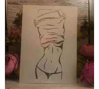 Stencil per dipingere su legno, formato A4, 29 cm, motivo: coppia che si baciano gli amici, per realizzare biglietti da disegno, stencil riutilizzabili per tela, mobili, carta, artigianato, stile B