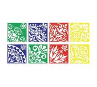Stencil per dipingere su pareti, stencil per pittura su tela | Stencil riutilizzabili 8 pezzi stencil per piastrelle | Stencil per mobili, stencil per la casa, dor