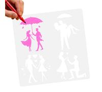 Stencil per Dipingere sul Legno - Modelli Riutilizzabili per Disegno a Coppia | Stencil Riutilizzabili per Pittura - per Mobili Pareti Pavimenti Piastrelle Finestra Tela Stoffa Carta Album Decorazione