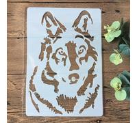 Stencil per dipingere sulle pareti, 18 x 26 cm, motivo: gatto seduto, riutilizzabili, per disegnare, dipingere, artigianato, modelli per carta da parati, album di ritagli, decorazione della casa