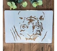 Stencil per dipingere sulle pareti, 18 x 26 cm, motivo: gatto seduto, riutilizzabili, per disegnare, dipingere, artigianato, modelli per carta da parati, album di ritagli, decorazione della casa