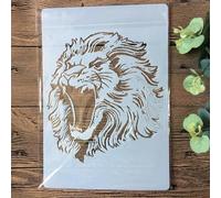 Stencil per dipingere sulle pareti, 18 x 26 cm, motivo: gatto seduto, riutilizzabili, per disegnare, dipingere, artigianato, modelli per carta da parati, album di ritagli, decorazione della casa