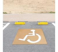 Stencil per Disabili per Parcheggio, Stencil per Icona per Disabili ADA Simbolo per Sedia a Rotelle Modello per Disabili Stencil per Parcheggio in Cartone Riutilizzabili per Pittura