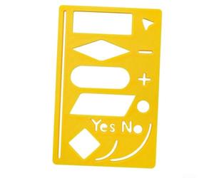 Stencil per disegno tecnico per ingegneri, modello a forma di diagramma di flusso di precisione, righello in plastica portatile per piani di architettura, giallo