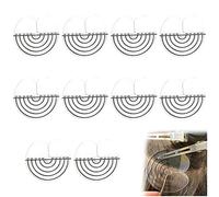 Stencil per Extension Capelli,Stencil per Estensione dei Capelli,Protezione Dell'Estensione Capelli,Stencil Estensioni dei Capelli,con scale,per Attaccare Le Estensioni Della Cheratina,10 Pezzi