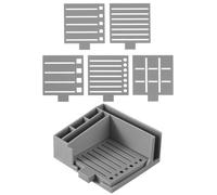 Stencil Per Foglietti Adesivi - Scatola Organizer Per Promemoria Da Scrivania 3x3 E 4x4 Cm | Compatibile Con Foglietti Adesivi | Porta Appunti Con Modello Di Disegno A Cinque Linee: Strumento Essenzia